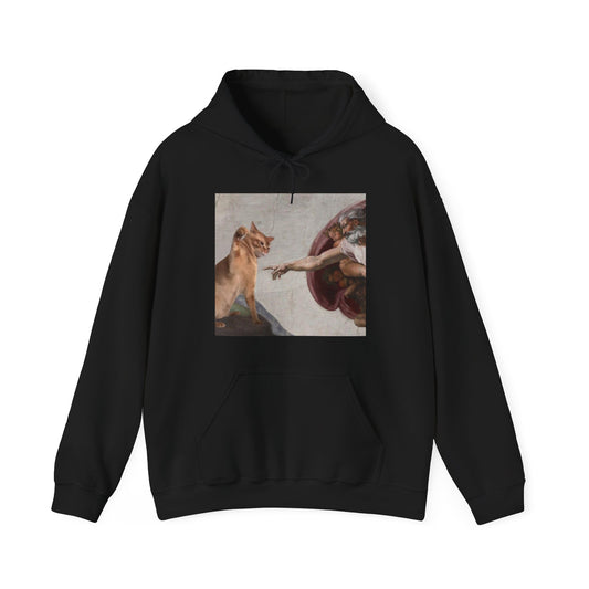 Purrfection Unveiled: The Cat Creation Hoodie Unisex Heavy Blend Hooded Sweatshirt